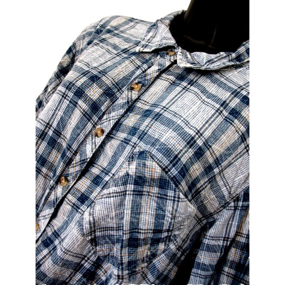 Maurice's  Blue&White Plaid Embellished,L/S Shirt Size 2X - Picture 7 of 13